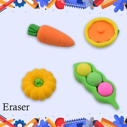 Mix Design Fancy & Stylish Colorful Erasers (1 Set / 4 Pc Set)