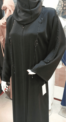 Abaya made from imported soft crush cloth with unique handworks on it.Specially made for party wear.