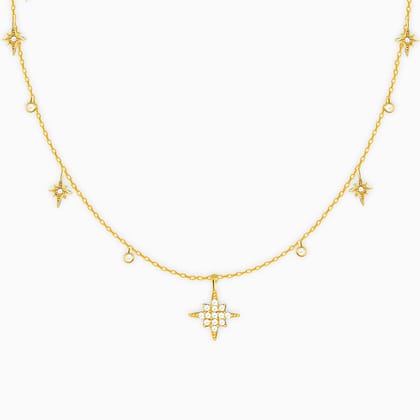 Golden Constellation Drop Necklace