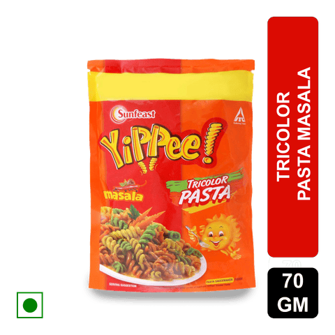 Sunfeast Yippee Pasta Masala Tricolour, 70 gm Pack