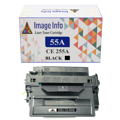 ImageInfo 55A  / CE255A / 255A TONER CARTRIDGE COMPATIBLE FOR HP LASERJET P3010 / P3015 / P3015D / P3015DN / P3015N / P3015X / M525C / M525DN / M525F / M521DN / M521DW-BLACK