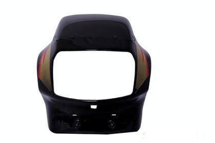 Headlight Visor With Glass Fit For TVS Victor Old Model Black