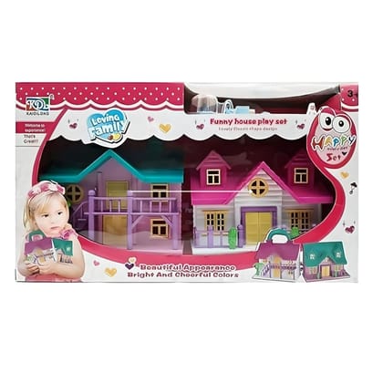 MM TOYS Small Size Funny Doll House Play Set For 2 To 6 Year Old Girls, Doll House Pretend Play Set / Toys For Girls / Birthday Gift for Girl Child