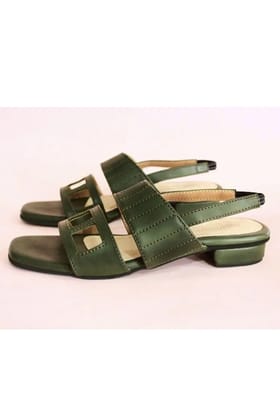 Bria Sandals, Forest Green-Euro Size 36 / Brown