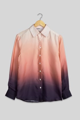 Designer Ombre Shirt For Women-7XL / Peach / SH009-DPLZ00168-2.5-NIL-NIL-NIL-NIL-THR03-FS001-NIL-BT002-12-NIL-NIL