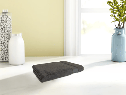 SPACES 2 Piece 100% Cotton Hand Towel Set-DARK GREY / 40*60