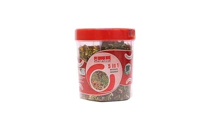 Chandan Mouth Freshener 5 in 1 Mix Mouth Fresheners | Sweet Fennel Mix | Kashmiri Mukhwas | Special Mukhwas | Jet Mukhwas | Poona Mukhwas | Gulab Mukhwas | 8.82 oz / 250 g