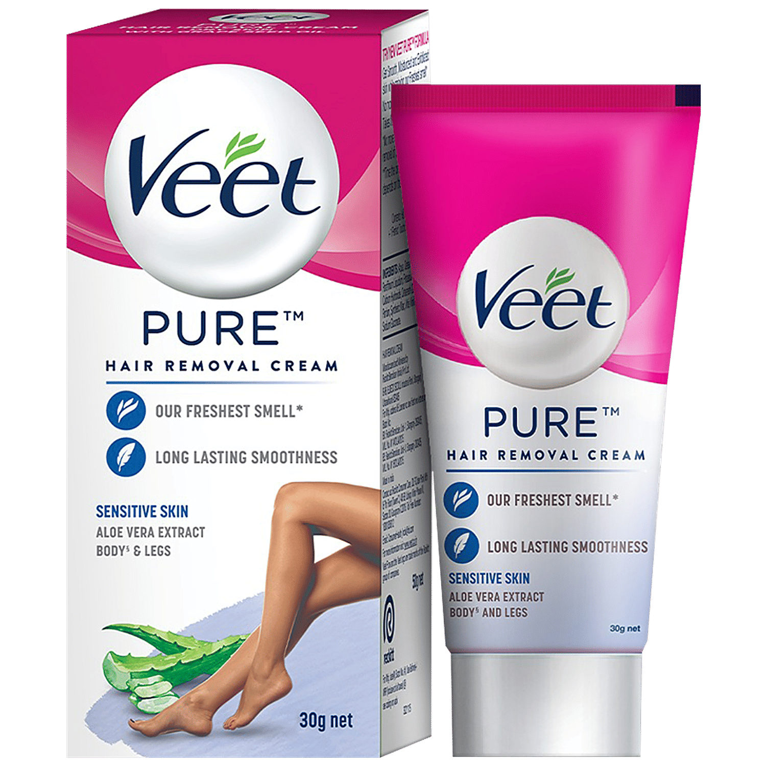 Veet Pure Hair Removal Cream - For Women, With No Ammonia Smell, Sensitive Skin, 30 G