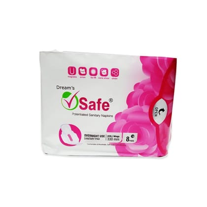 Vsafe Anion Sanitary Pads- 08 Pieces | L