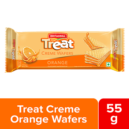 Britannia Treat Orange Wafers, 55G