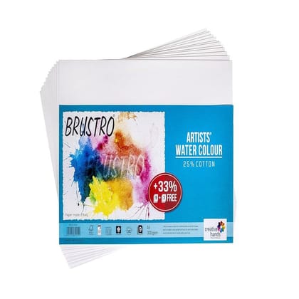 Brustro Artists' Watercolour Paper 300 Gsm 25% Cotton, Cold Pressed-A4