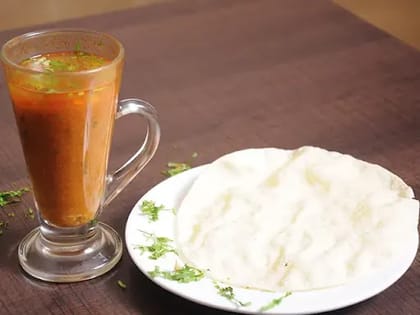 Rasam With Appalam