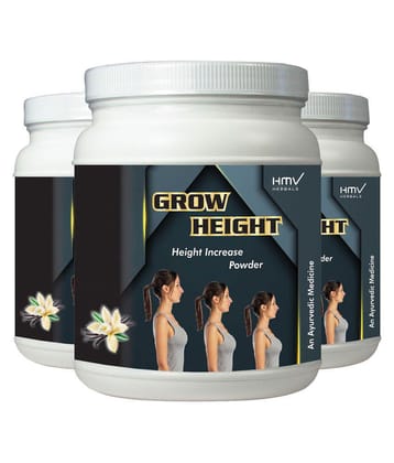 HMV Herbals Grow Height Herbal Height Growth Vanilla Powder 300 gm Pack of 3