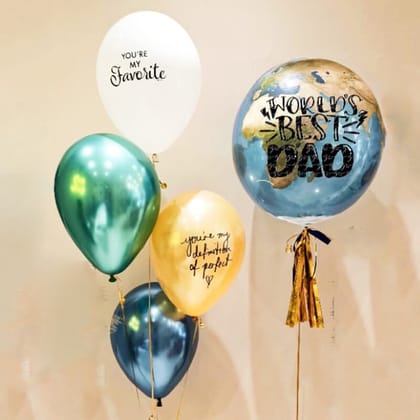 Customizable Inflated Balloon Bouquet for Dad