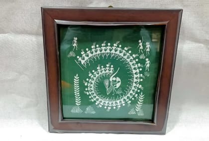 Warli Green Art Craft | Unique Home Decor