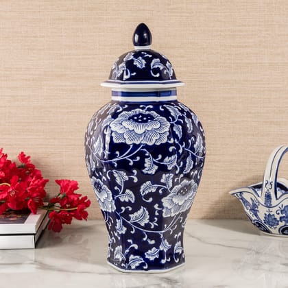 Imperial Garden Decorative Ceramic Vase-Height - 15 inches and Width - 7.5 inches / Ceramic / Available