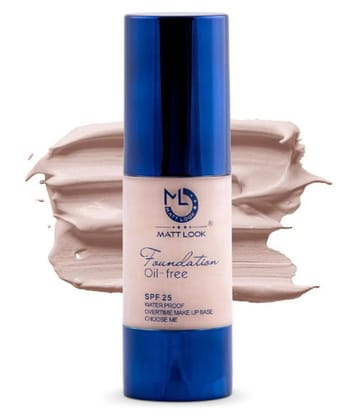 Mattlook Foundation Oil-Free & Waterproof SPF-25, Shade-102 (30ml)