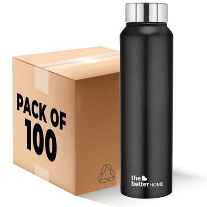 The Better Home 1L Stainless Steel Water Bottle: Leak Proof, Durable, Rust Proof, Non-Toxic, BPA Free, Eco Friendly (Pack of 100)-The Better Home 1L Stainless Steel Water Bottle | Leak Proof, Dur