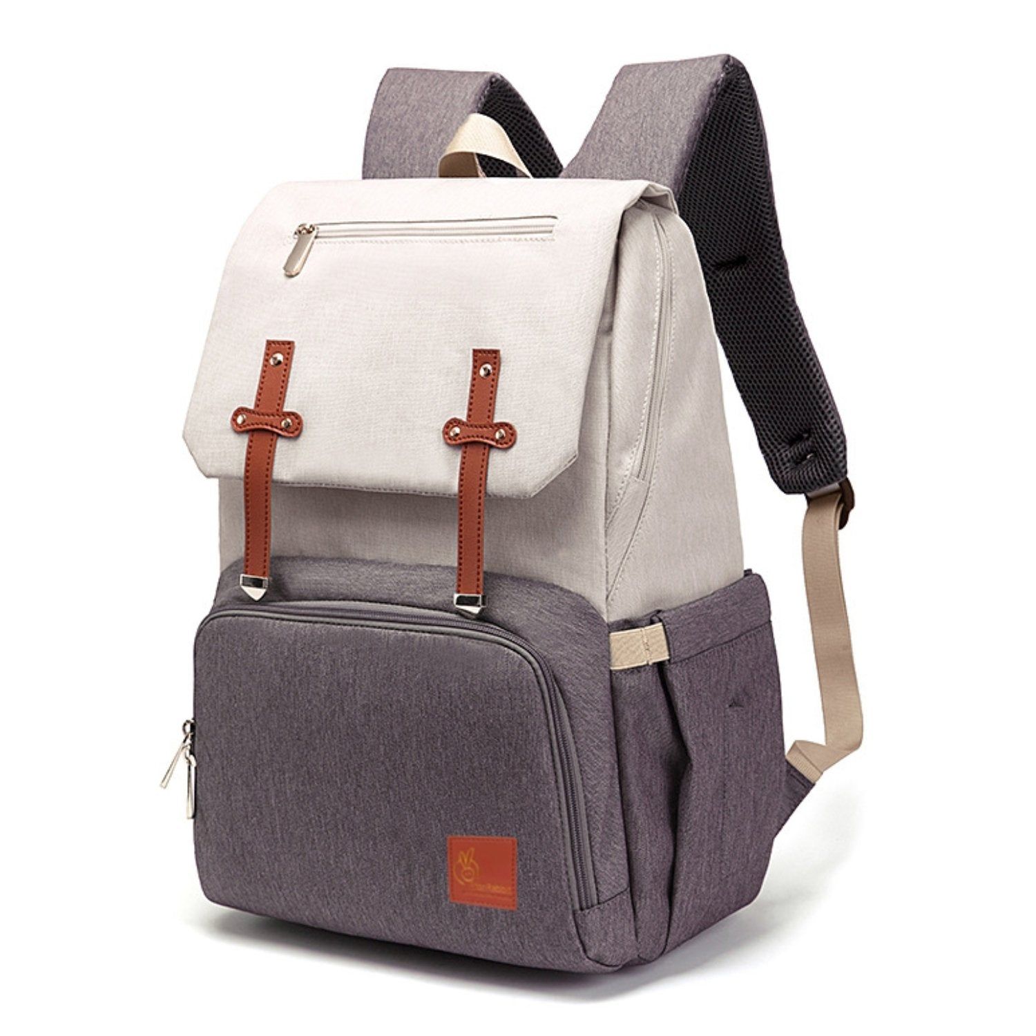 Caramello Smart Diaper Bags For Mother With High-Quality Water-Resistant Material-Beige Brown