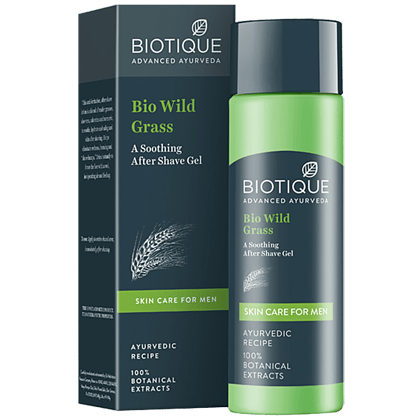 Biotique Wild Grass After Shave Gel - Soothes & Refreshing Skin, For Men, 120 Ml
