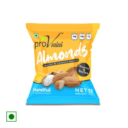 ProV mini Almonds Roasted & Salted, 18 gm Pouch