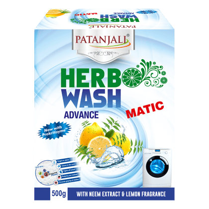 HERBO WASH ADV. MATIC DET. POWDER 500 GM