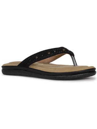 Bata Comfit Black Chappal For Women BLACK size 3