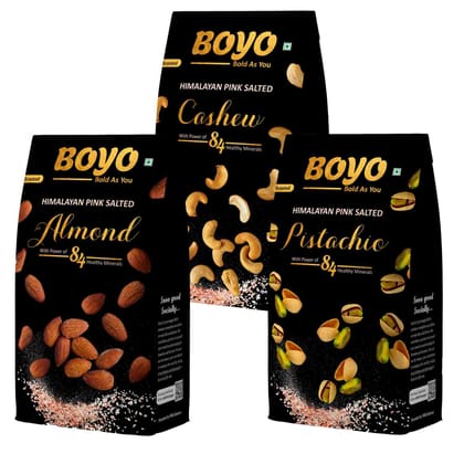 Premium Nuts Combo Pack  600g  - Roasted  Cashews  200g ,  Roasted   Almond  200g ,  Roasted  Pistachio 200g