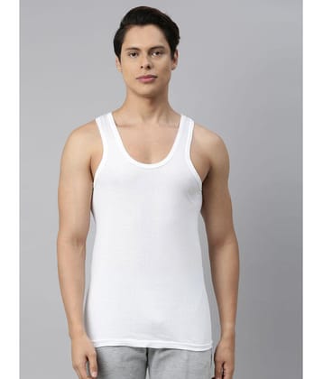 VIP - White Supreme RN Cotton Mens Vest ( Pack of 1 ) - None