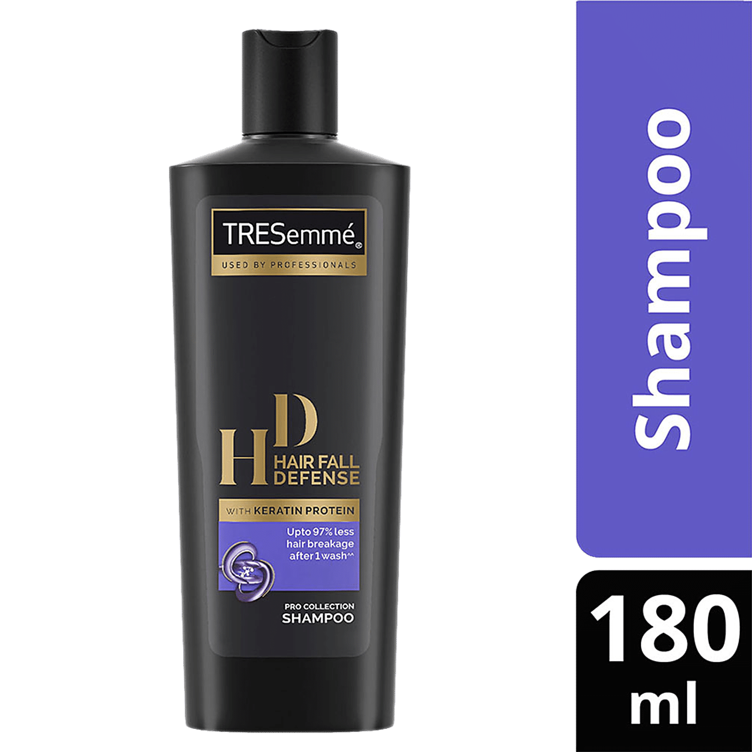 Tresemme Hair Fall Defense Pro Collection Shampoo - With Keratin Protein, Upto 97% Less Hair Breakage After 1 Wash, 185 Ml