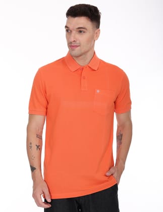 Coral Fanta Orange Colour T-shirt - 7003-M