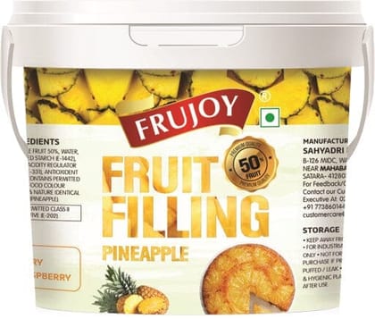 Frujoy Pineapple Filling 1kg | For Cake | Dessert | Custard | Pastry | Muffins | Baking Essentials