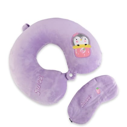 Cute Neck Pillow & Eye Patch Set, Sweet