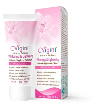 Vigini Natural Lightening Intimate Hygiene  V Wash & Vag-inal Cleansing Liquid Lily Mild 1 Panty Liners