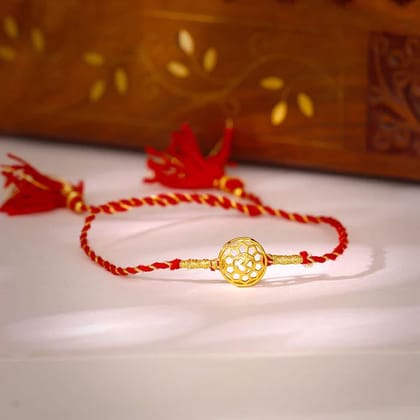 Golden Circular Om Rakhi