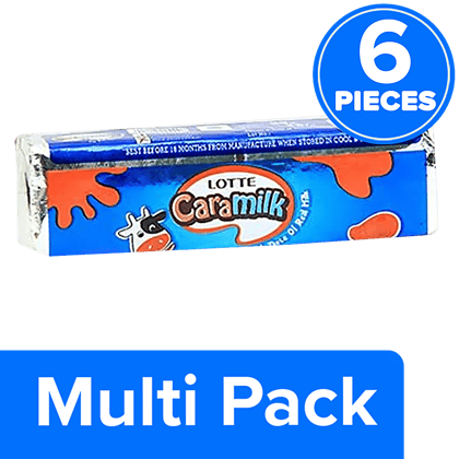 Lotte Stick - Caramilk, 6 x 28 g Multipack