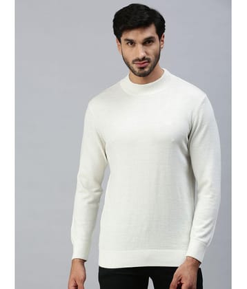 98 Degree North - Off White Woollen Blend Mens Pullover Sweater ( Pack of 1 ) - None