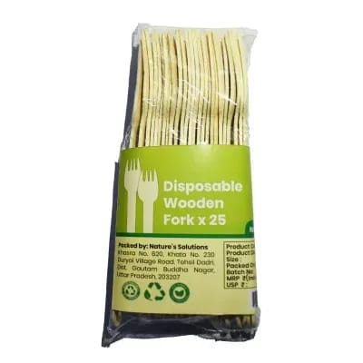 Natures Solutions Wooden Fork 160 mm (25 Pieces Per Pack)