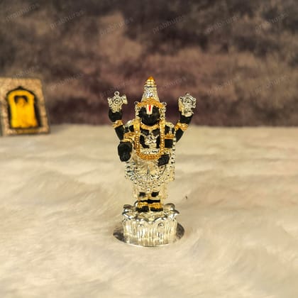 24 Carat Gold and 999 Pure Silver Coated Tirupati Balaji Idol-3 Inch