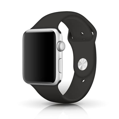 Sports Silicone Band for iWatch 42mm | 44mm | 45mm |-M / L / Black