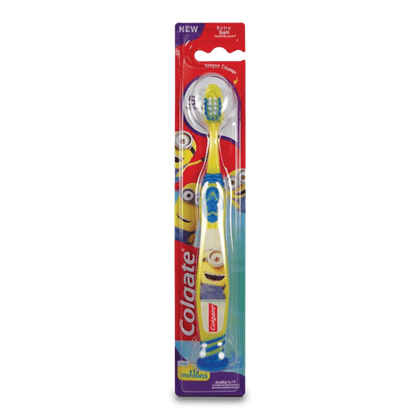 Colgate Kids 5+ Years Minion Toothbrush - Extra Soft With Tongue Cleaner, 1 Unit Pack