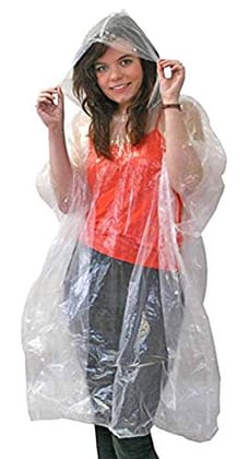 Romano nx PVC Waterproof Reusable Rain Ponchos Raincoat Rainwear Hooded Camping