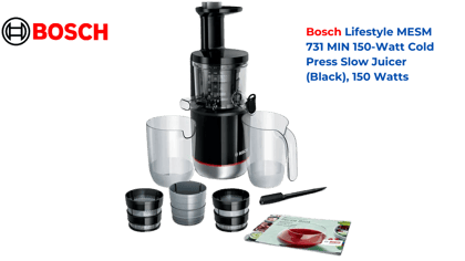 Bosch Lifestyle MESM 731 MIN 150-Watt Cold Press Slow Juicer (Black)