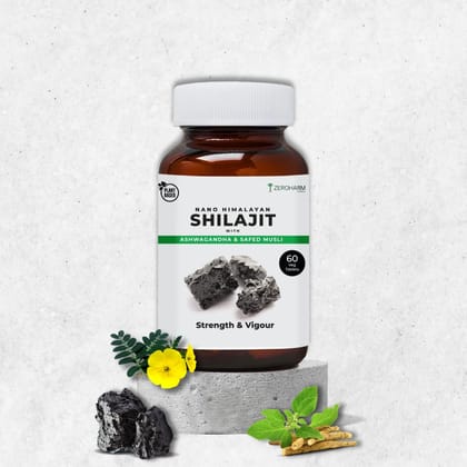 Himalayan Shilajit With Ashwagandha & Safed Musli 60 Tablets