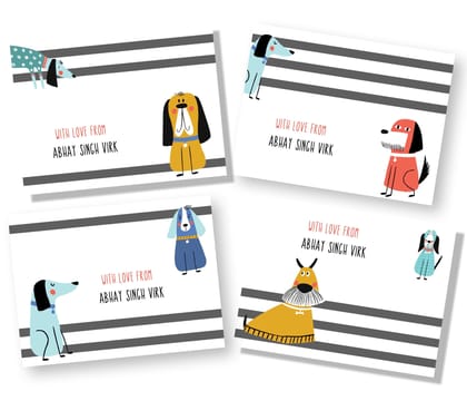 Gift Cards - Dog Tales-4" x 3" - 16 cards