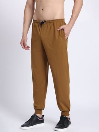 Mens Solid Copper  Pure Cotton Joggers-M