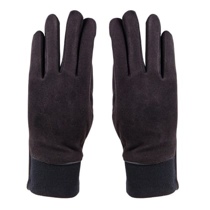 Plain Winter Gloves For Women - Black