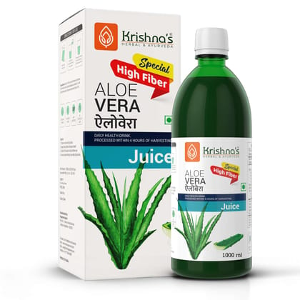 Krishna's Herbal & Ayurveda Special Aloe Vera High Fiber Juice  1000 ml  Pack of 1