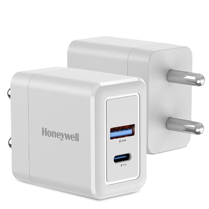 Honeywell Zest Charger PD30W,Ultra-Fast Charger with PPS Support,1xType C Port &1x USB A Port