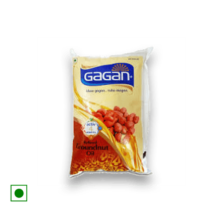 Gagan Filtered Groundnut Oil, 1 L Pouch